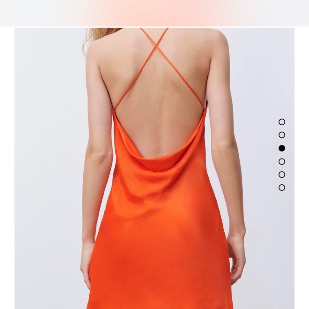 Zara Vibrant Orange Backless Dress